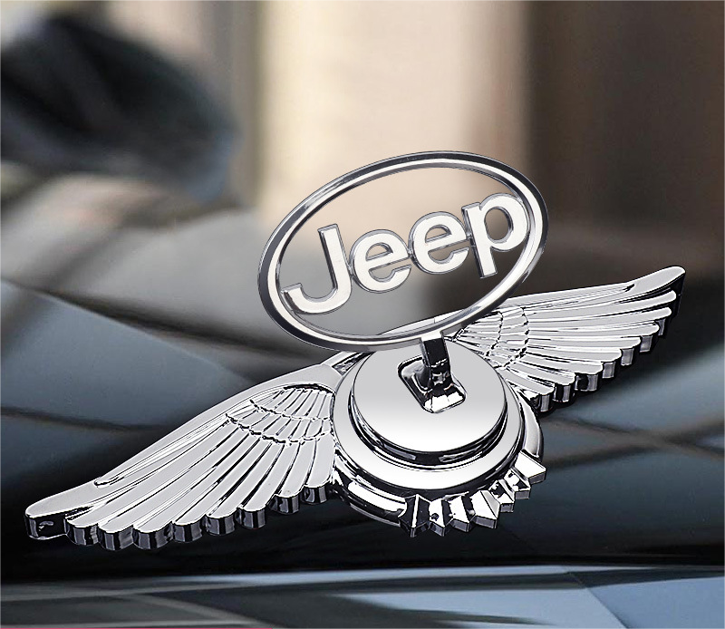Motorhjelmsemblem med billogo