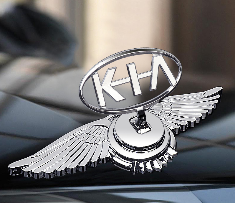 Motorhjelmsemblem med billogo