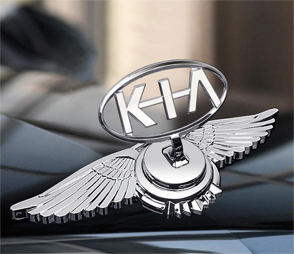 Motorhjelmsemblem med billogo
