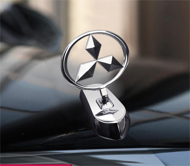 Motorhjelmsemblem med billogo
