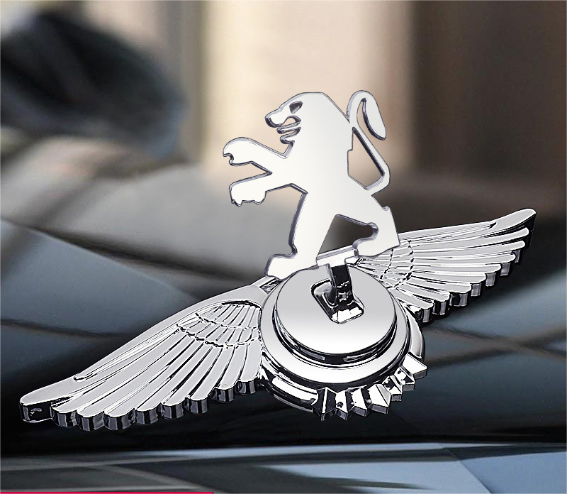Motorhjelmsemblem med billogo
