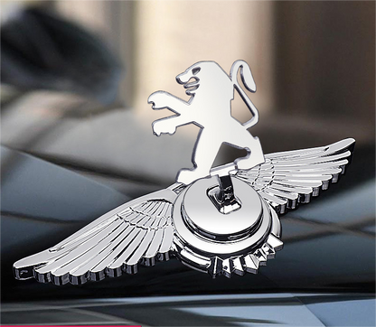 Motorhjelmsemblem med billogo