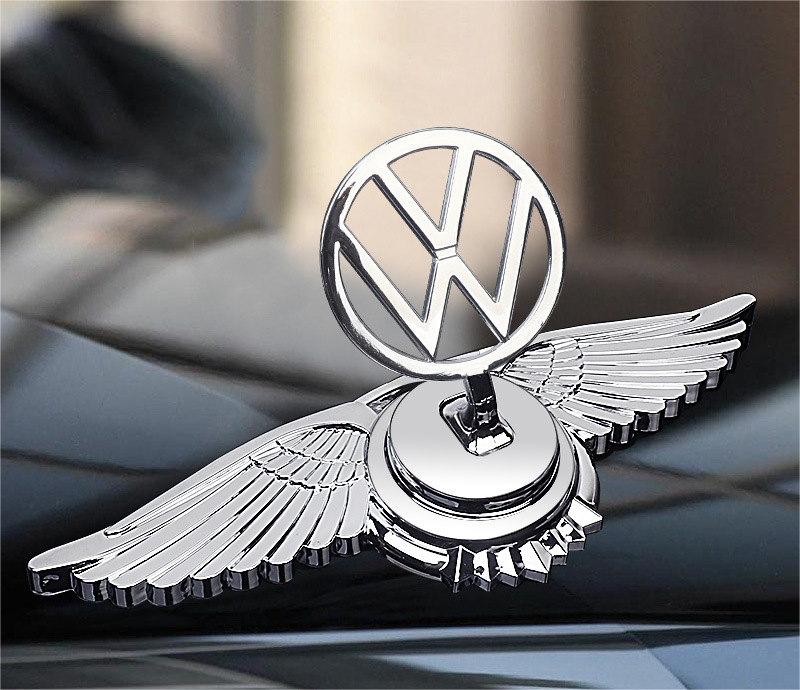 Motorhjelmsemblem med billogo