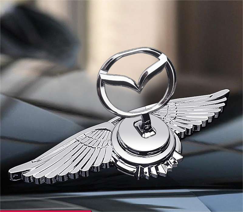 Motorhjelmsemblem med billogo
