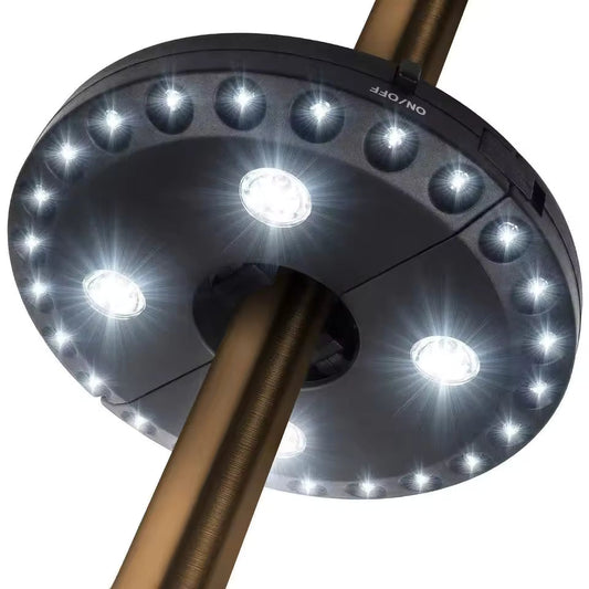 Luminus - Parasollampe med 28 LED-lys