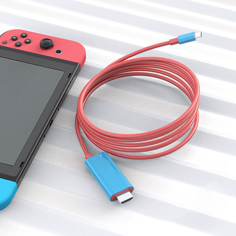 USB-C til HDMI-adapterkabel – Stream, spil og oplad samtidig – Til Switch, mobil og tablet