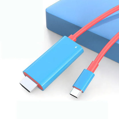 USB-C til HDMI-adapterkabel – Stream, spil og oplad samtidig – Til Switch, mobil og tablet