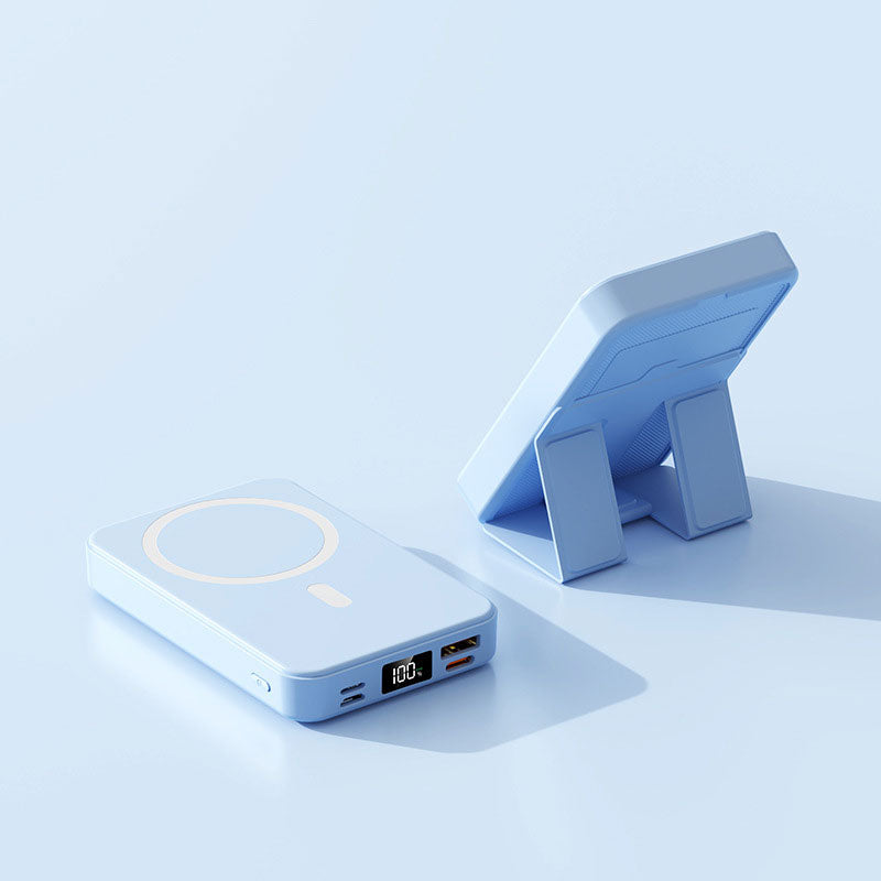 Magnetisk Trådløs Powerbank med Stander