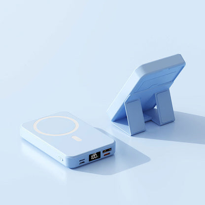 Magnetisk Trådløs Powerbank med Stander