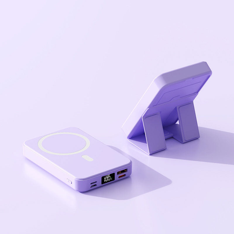 Magnetisk Trådløs Powerbank med Stander