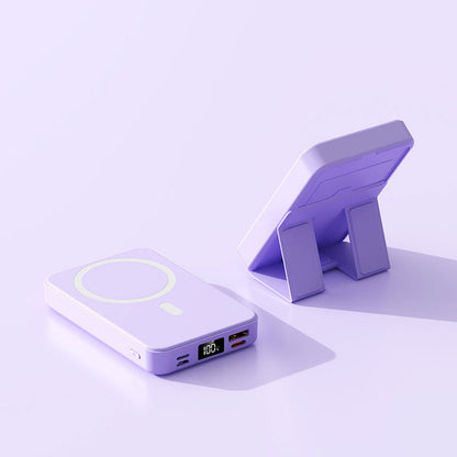 Magnetisk Trådløs Powerbank med Stander