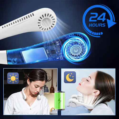Bærbar bladløs nakkeventilator